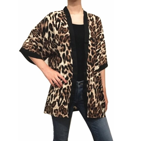 Leopard Print Kimono - Picture 1 of 2